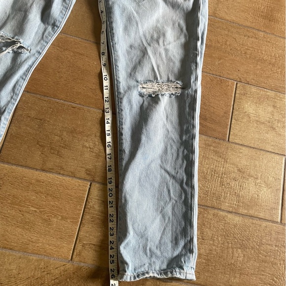 Polo Ralph Lauren Light Blue high rise straight leg distressed Jeans 28 - Picture 10 of 13